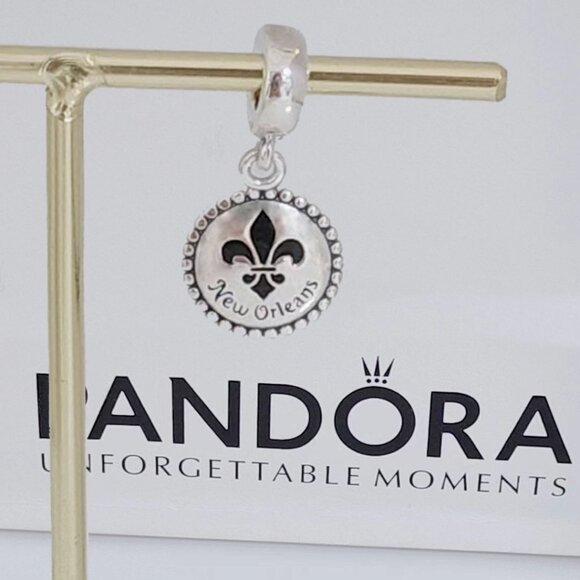 Pandora New Orleans Saints Exclusive Dangle Charm S925 Silver with box - Picture 1 of 7